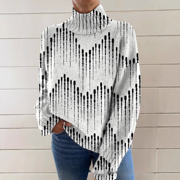 New Christmas Abstract Printing Casual Cloak Coat Cardigan