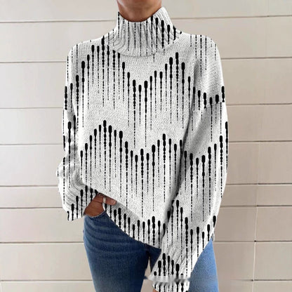 New Christmas Abstract Printing Casual Cloak Coat Cardigan