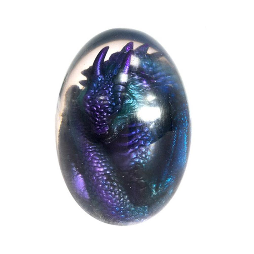 LED Lava Drage ägg Dekor Dinosaur ägg staty Resin Dragon ägg kristall Mineral Gemstone Reiki Hem Inredning