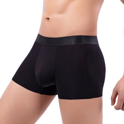 Ice Silk Underwear Herr Casual Cut Boxers Sömlösa Tight Fit Och Bekväma Modal Medelhöga Byxor