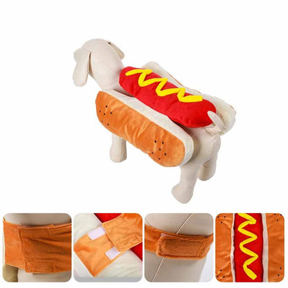 Rolig Halloween kostumer för hundar Valp Husdjur kläder Hot Dog Design hund kläder Husdjur Apparel kläder upp katt part kostym e Sut