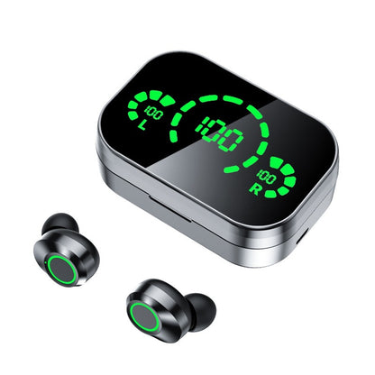 YD03 Trådlöst Bluetooth Headset TWS Storskärm Smart Digital Display In Ear Andningsljus