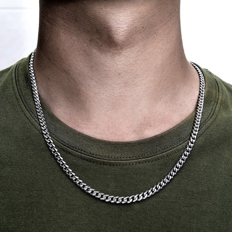 Collier pour hommes, chaîne en corde cubique, mode tempérament