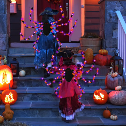 Halloween Spider Backpack Nine LED Modes Plush Sugar Bag