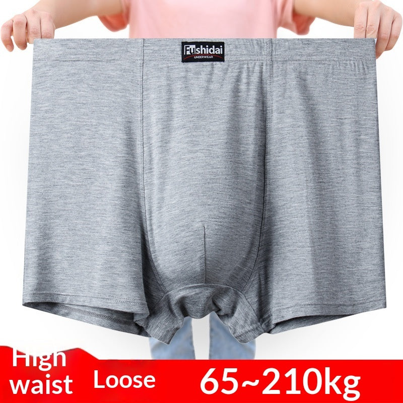 Breathable Plus-Size High-Waist Mens Boxer Briefs