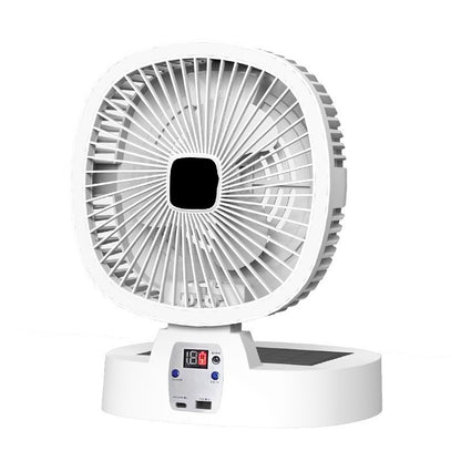 Fan Comes With Desk Lamp Outdoor Portable Charging Folding Fan