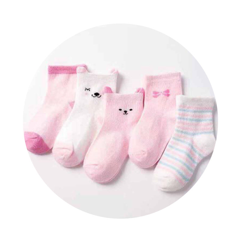 Children's Socks Thin Breathable Mid-calf Baby Boat Socks