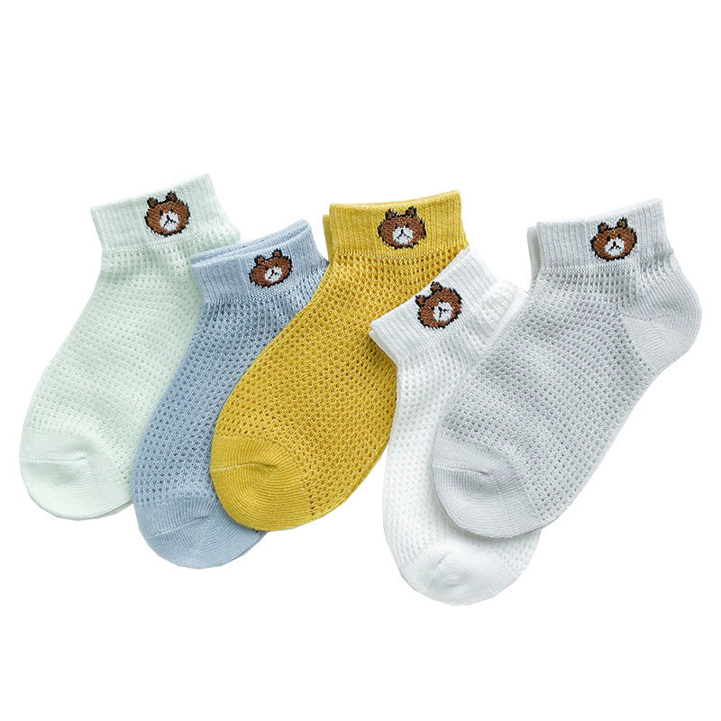 Cartoon Thin Children's Mesh Socks, Children's Socks