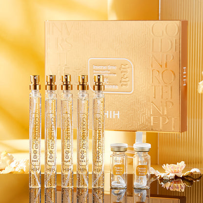 Guld Protein Peptid Kit Skönhetssalong Hudvårdsprodukt Set Guld Tråd Carving Liquid