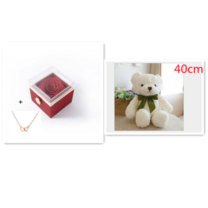 Stainless Steel Double Love Necklace Box Set