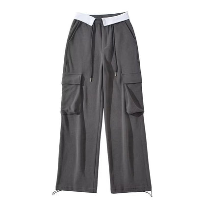 Hot Girl Loose Waist Straight Casual Pants For Women
