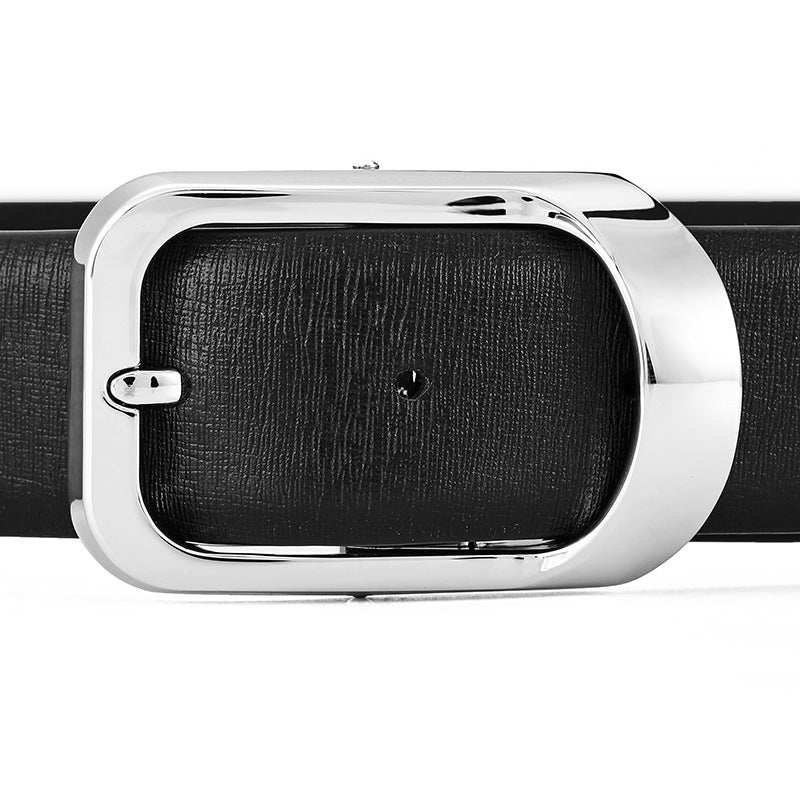 Men's First Layer Cowhide Simplicity Pin Buckle Belt - Authentic Simplicity