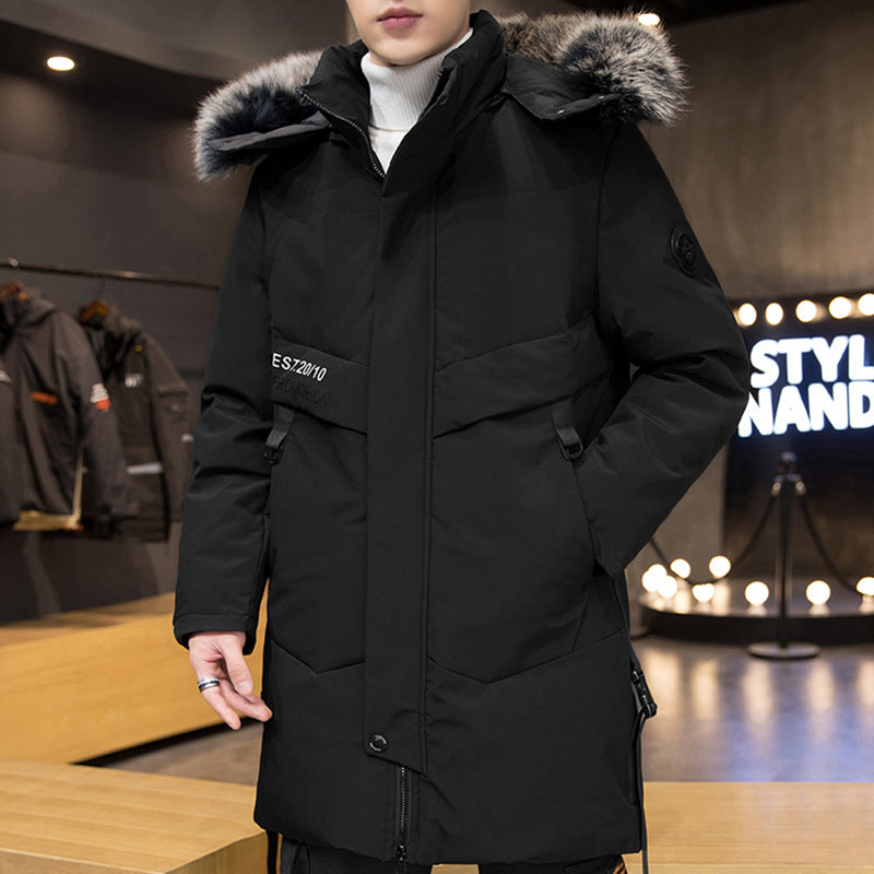 Down Jacket Long Thickened Warm Coat For Men