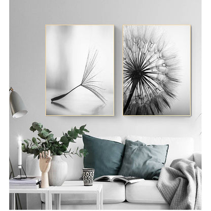 Frameless Abstrakt Dandelion Blomma Canvas Målning vardagsrum Inredningar