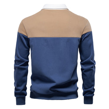 Men's Casual Long-sleeved Polo Collar Sweater