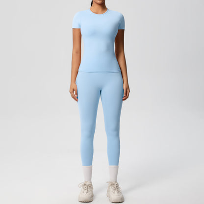 C it all Stretch Sports T-Shirt & High Waist Yoga Pants Set