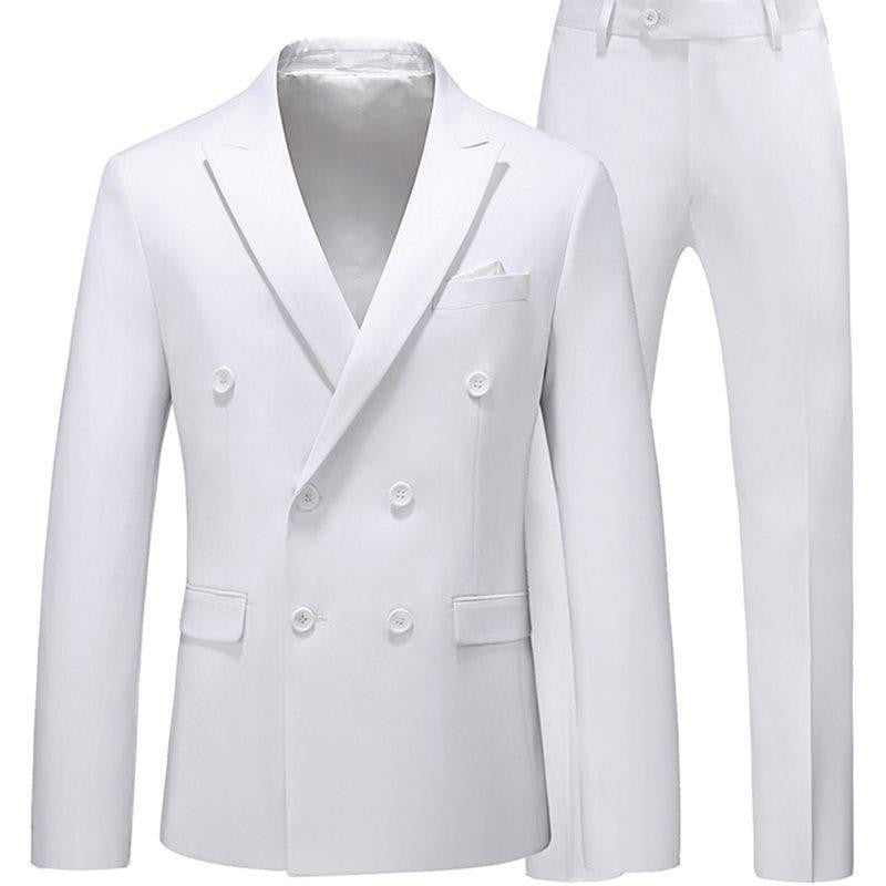 Män 2 delar Slim Fit Casual Tuxedo Suit Man Kostymer Set