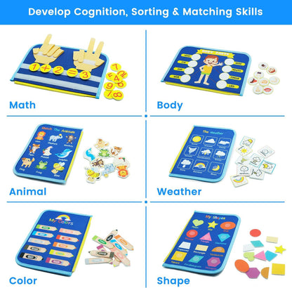 Felt Early Education Learning Board Toy Dressing Children's Busy Board