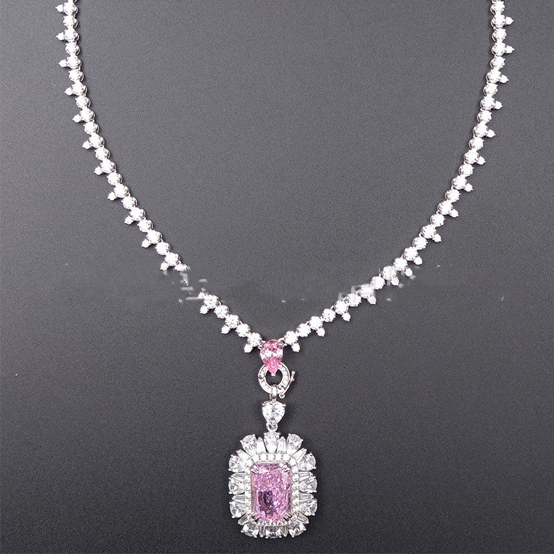 Zhou Hengfu bijoux S925 argent zircon cubique collier collier femmes