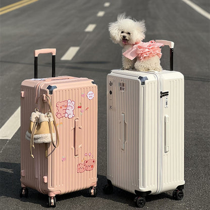 Valise à roulettes de grande capacité, frein amortisseur, roue universelle, valise à mot de passe