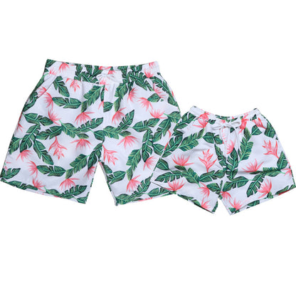 Nouveau Style Parent enfant maillots de bain séchage rapide pantalons de plage