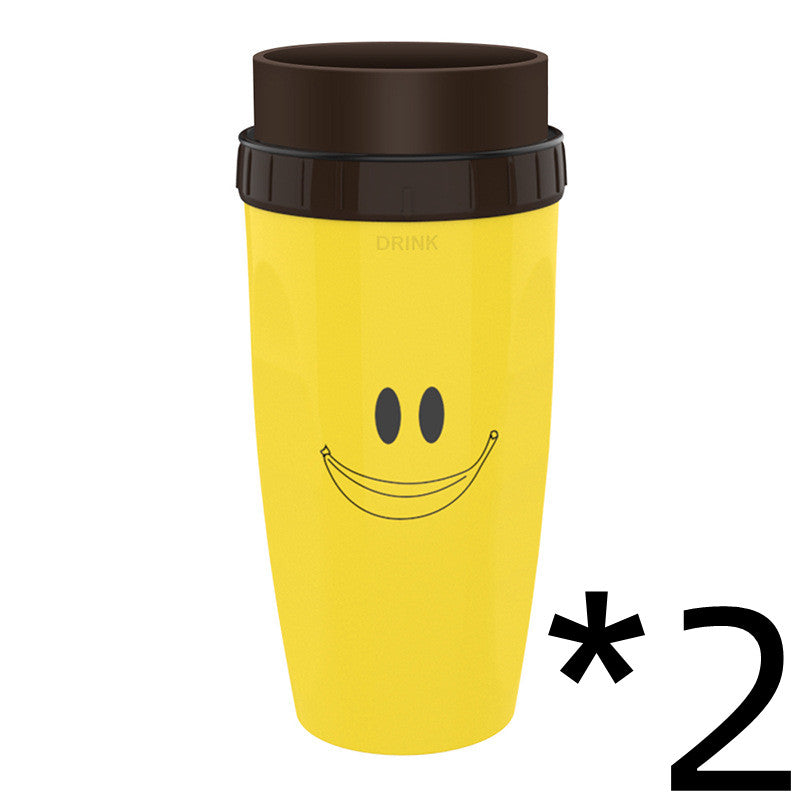 No Cover Twist Cup Rese Bärbar Cup Dubbelisolering Tumbler Halm Sippy Vattenflaskor Bärbar För Barn Vuxna