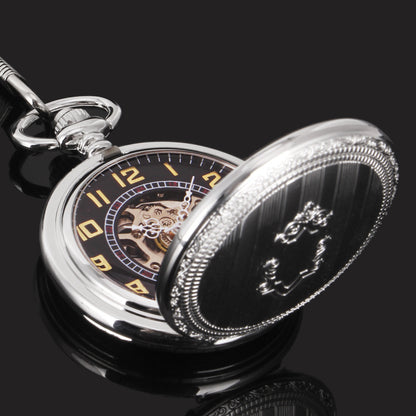 Cadeaux de montre de poche mécanique automatique Shield pour hommes et femmes