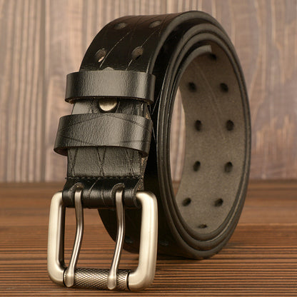 Men's Double Pin Buckle Casual Belt - Secure Confidence