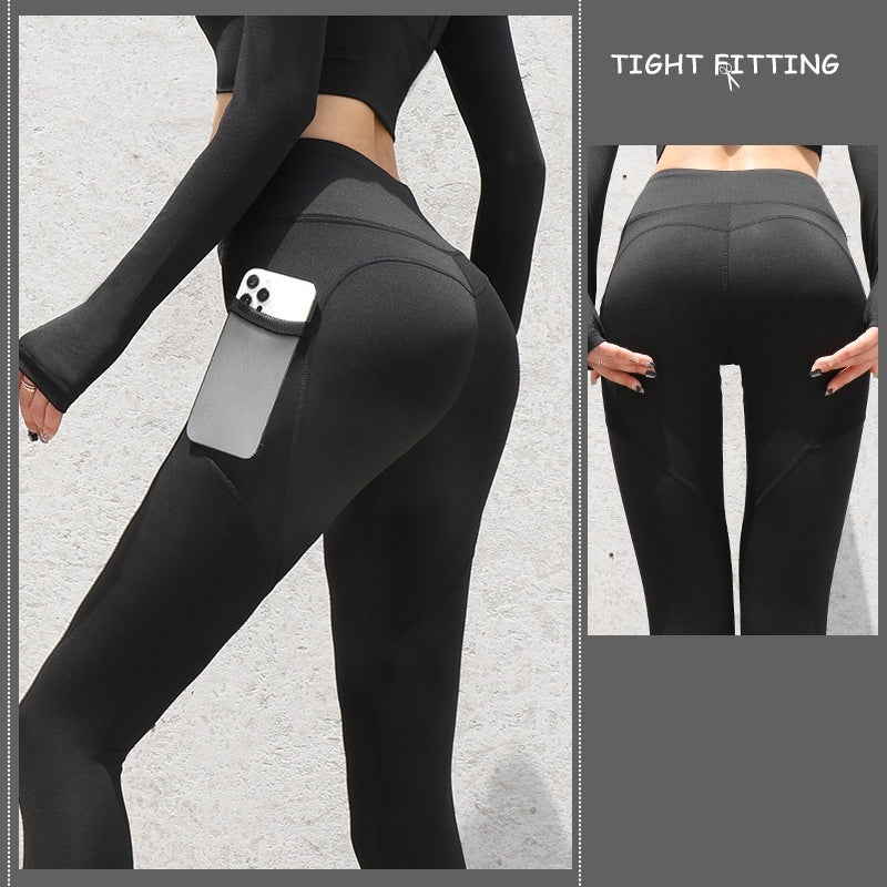 Leggings de Sport sans couture avec poches, pantalon Push Up taille haute pour femmes, Fitness, course à pied, Yoga, Leggings de Sport sans couture