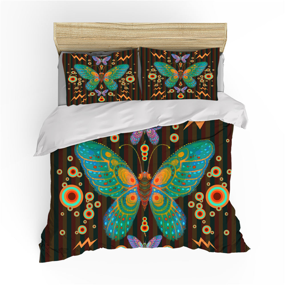 Home Textile Butterfly Quilt Cover Pillowcase