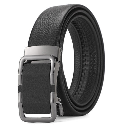 Men's Genuine Leather Automatic Pure Leather Belt - Authentic Confidence