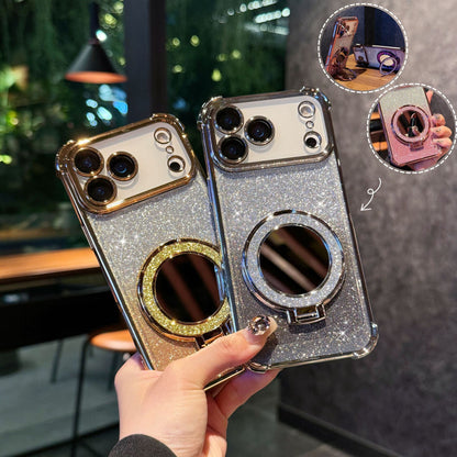 Glitter Mirror Magnetic Bracket Phone Case