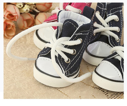 Pet Shoes Denim Canvas Breathable And Comfortable