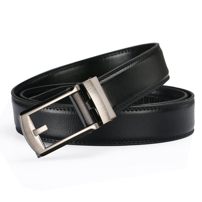 Men's Two-Layer Cowhide Fake Needle Automatic Buckle Special Belt - Distinctive Character