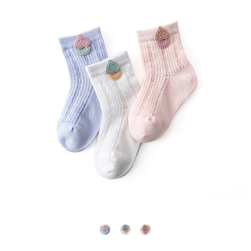 Chaussettes bébé creuses à grandes mailles pour enfants