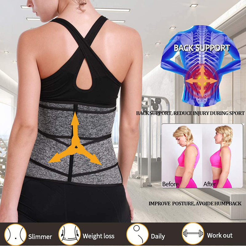 Tummy Sweat Shapewear Bodysuits Women Waist Trainer Slimming 2-3 Belts Workout Shaper Corset