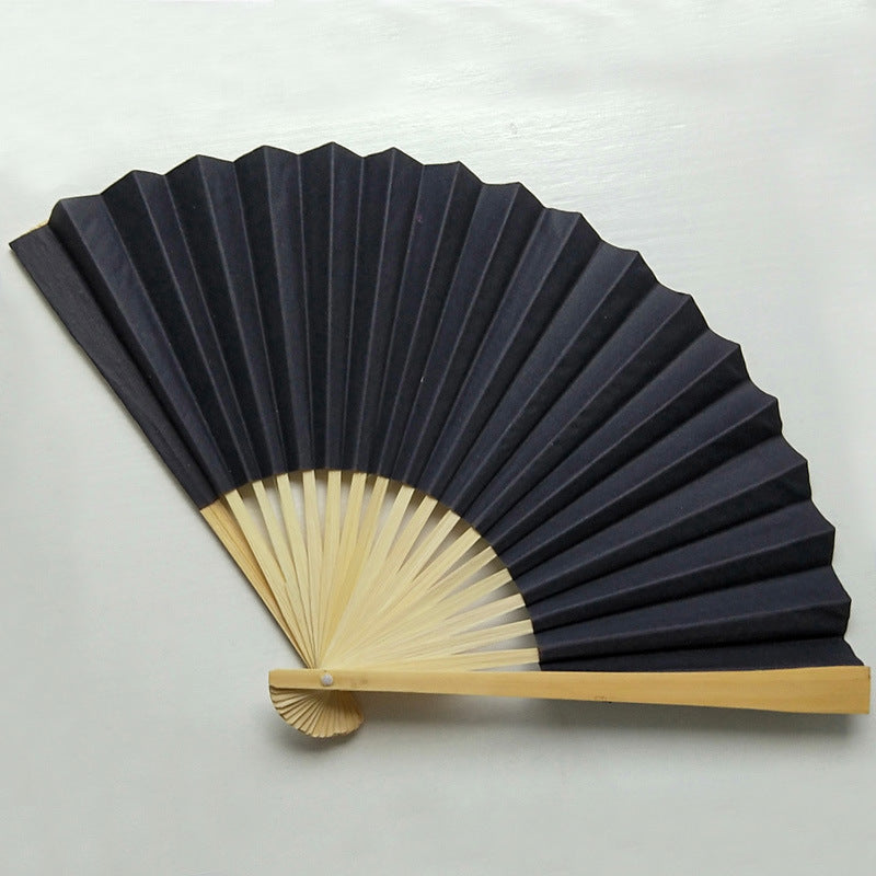 Holiday Relaxation: Customizable Color Plain Paper Fans