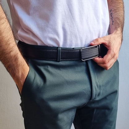 Ceinture à cliquet pour hommes ceinture en cuir pour hommes avec boucle coulissante ceintures à cliquet pour hommes USA