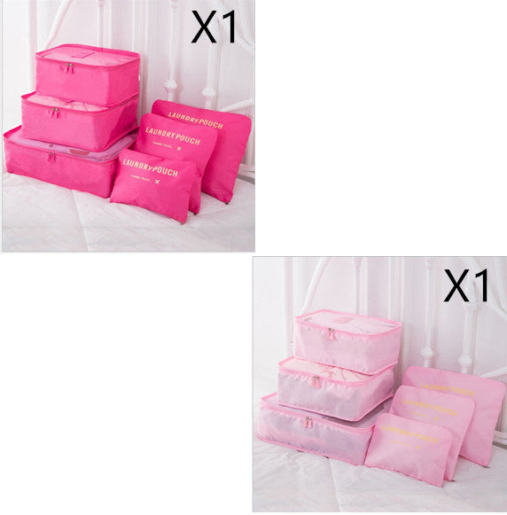 6 PCS Travel Storage Bag Set for Clothes Tidy Organizer