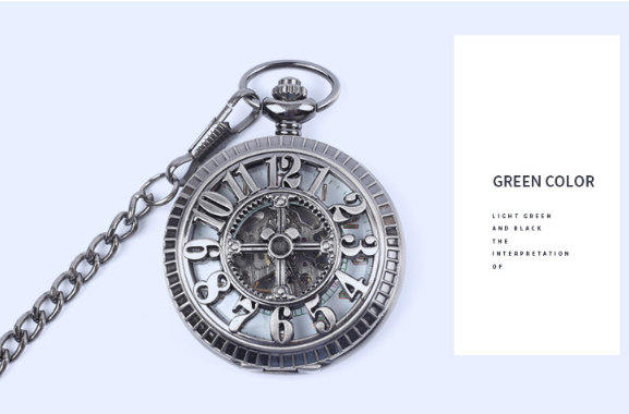 Automatic Semi-automatic Mechanical Pocket Watch Roman Digital Dial Pocket Watch