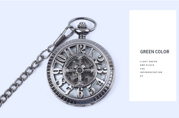 Automatic Semi-automatic Mechanical Pocket Watch Roman Digital Dial Pocket Watch