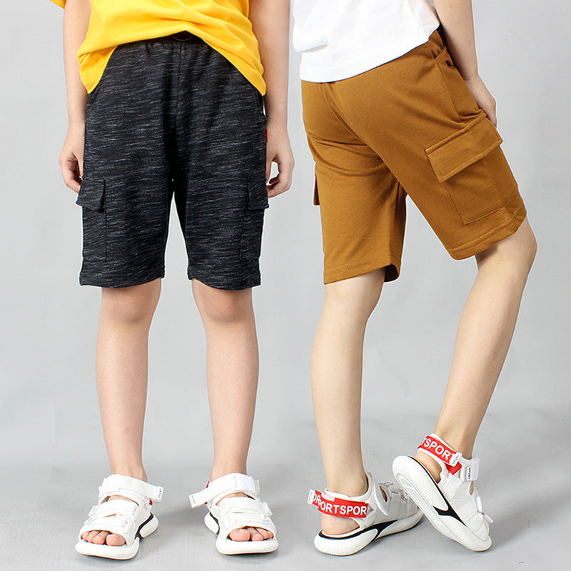 Summer New Boys' Cotton Casual Overalls Shorts