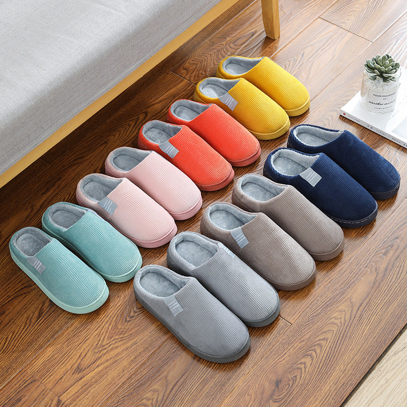 Corduroy Slippers For Women Home Shoes Men Women Couple