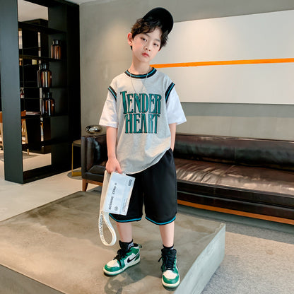 Boys' Summer Short-Sleeved Suit