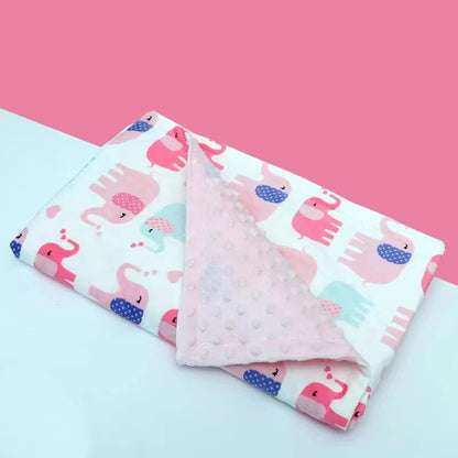 Högkvalitativ babyfilt vinterflanellfleece flamingofilt spädbarnslindning barnvagnslindning för nyfödda babysängkläder