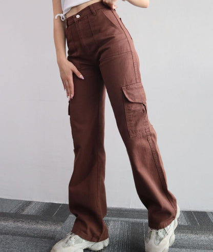 All-matching Casual Pants Three-dimensional Pocket Nipped Waist Trousers