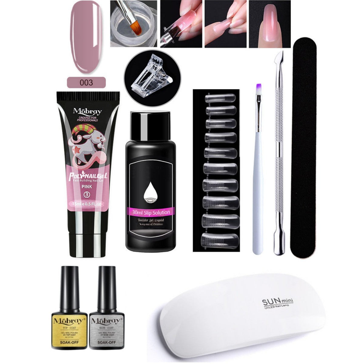 7-delad Nail Art Crystal Extender Set