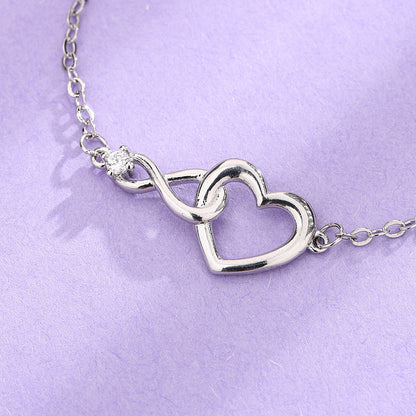 Bracelet en forme de cœur, bijoux à la mode, polyvalent, cadeau d'amour pour petite amie, saint-valentin