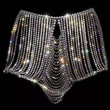 Ensemble de chaîne de corps de vêtements de discothèque de mode pour dames