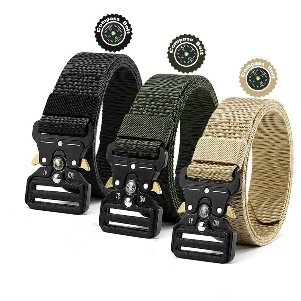 Men's Eye Snake Tactical Compass Belt - Directional Confidence